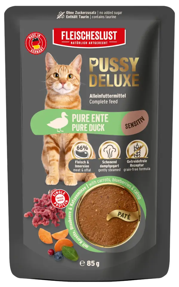 Fleischeslust - Pussy Deluxe Pure Ente 85g