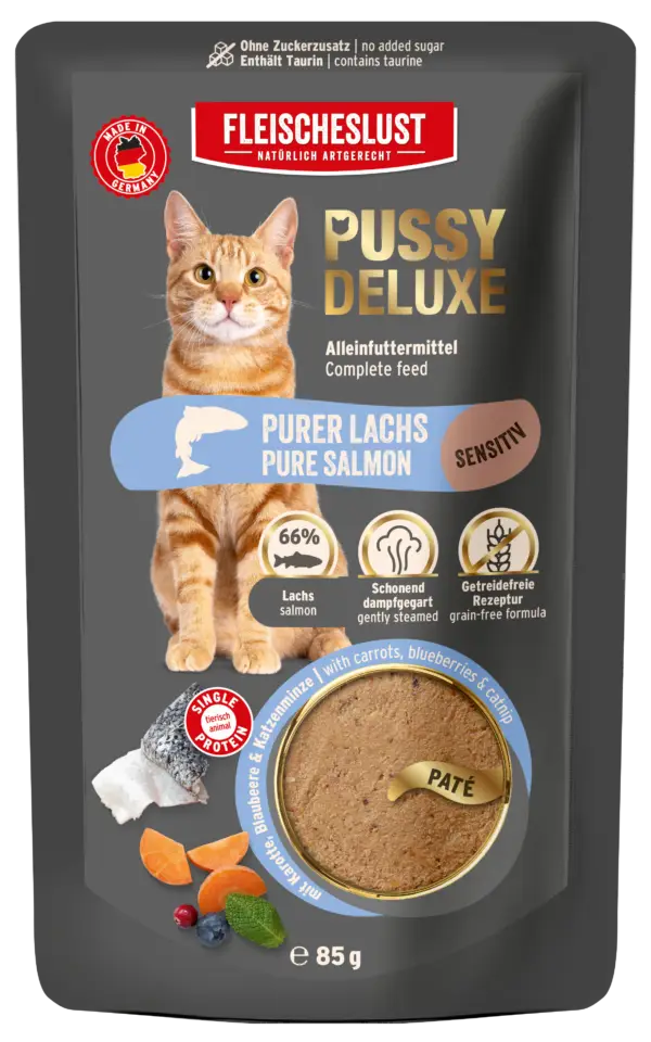 Fleischeslust - Pussy Deluxe Purer Lachs 85g