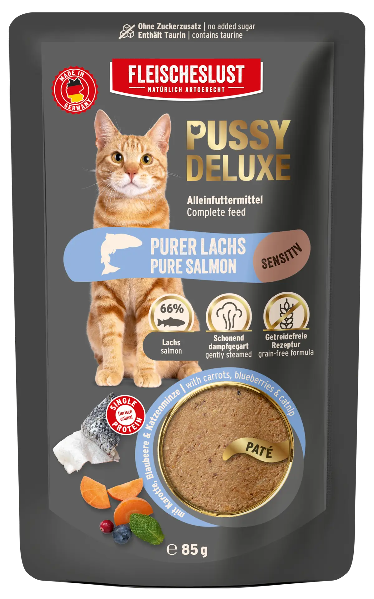 Fleischeslust - Pussy Deluxe Purer Lachs 85g