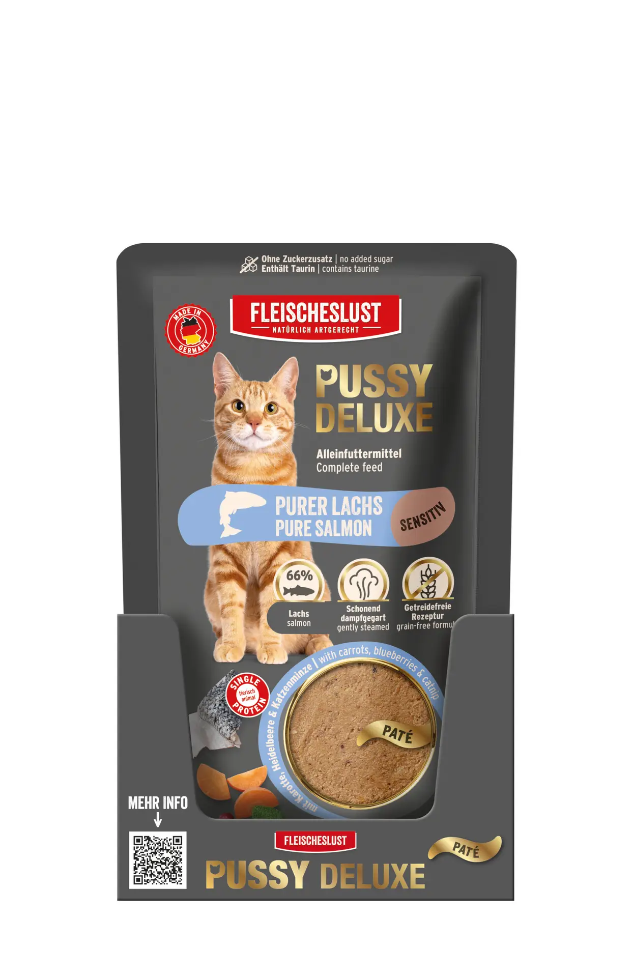 Fleischeslust - Pussy Deluxe Purer Lachs 85g – Bild 5