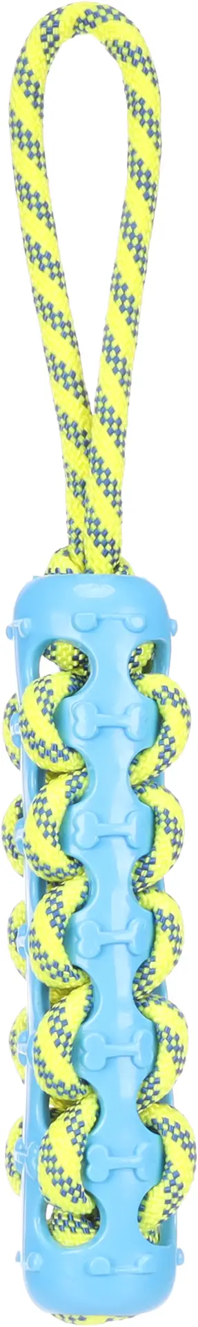 Flamingo Spielzeug Tofla Zerrseil Blau & Gelb 40cm L x 5cm B x 5cm H