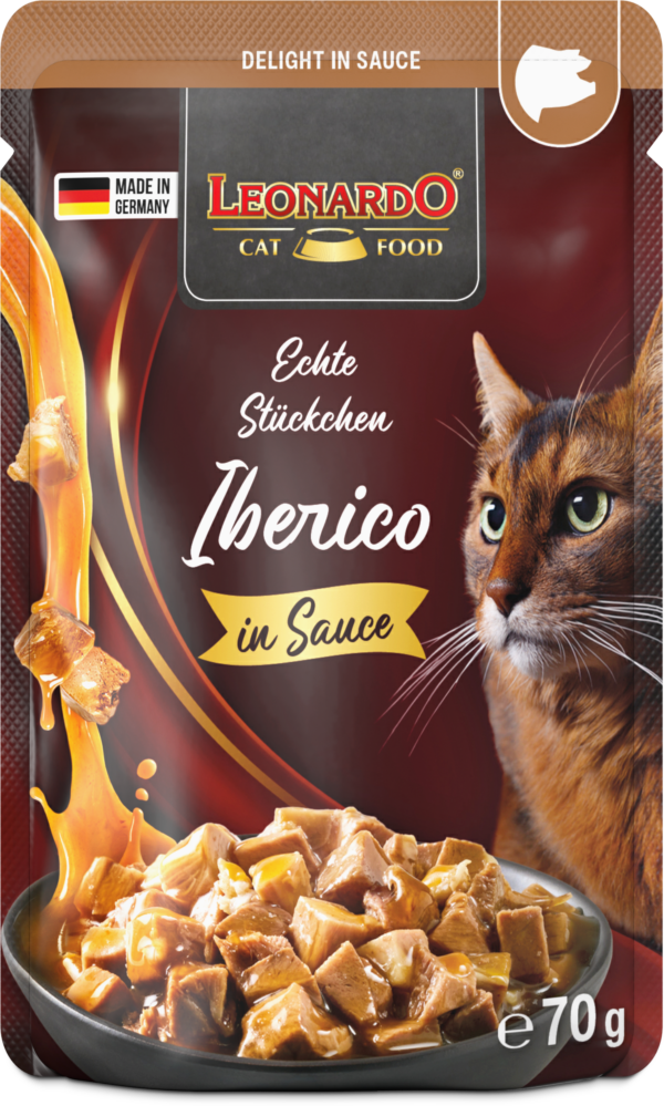 Leonardo Delight in Sauce Fleisch pur Echte Stückchen Iberico 70g