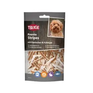 Trixie Premio Stripes mit Kaninchen & Kabeljau 90g